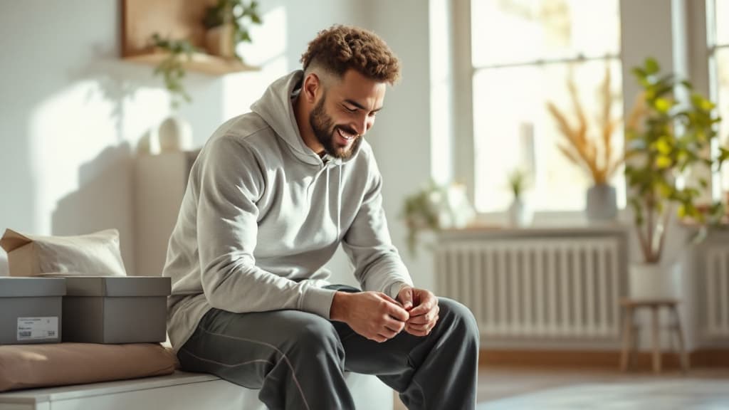 Runner choosing running shoes with confidence